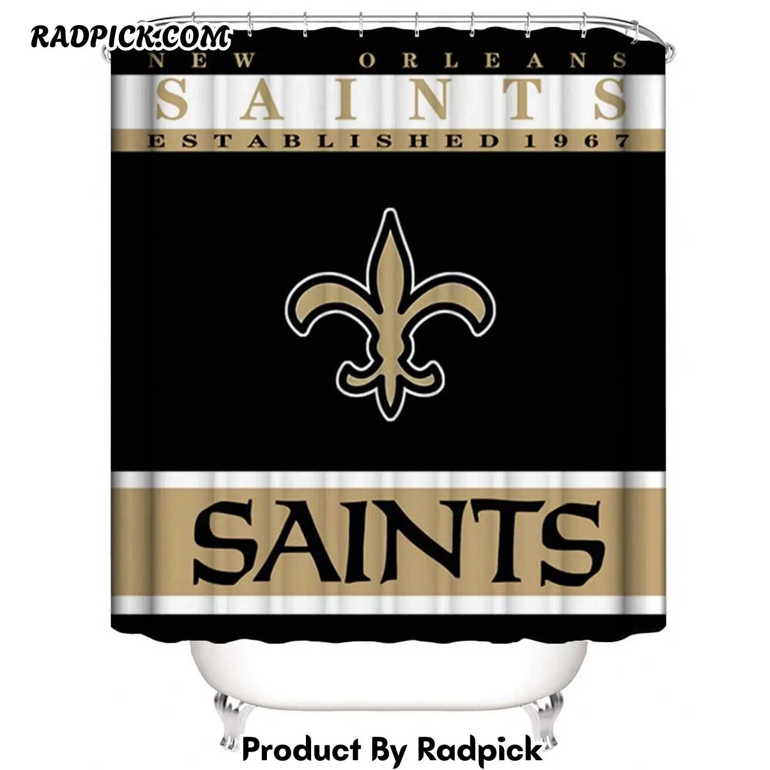 Football new orleans saints shower curtain rp387923